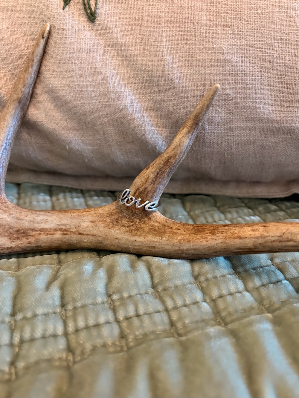 James Avery silver “Love" Script Ring sz 8 (retiring)